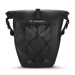 Wozinsky impermeable bolsa de bicicleta maletero alforja 25l negro (WBB24BK)