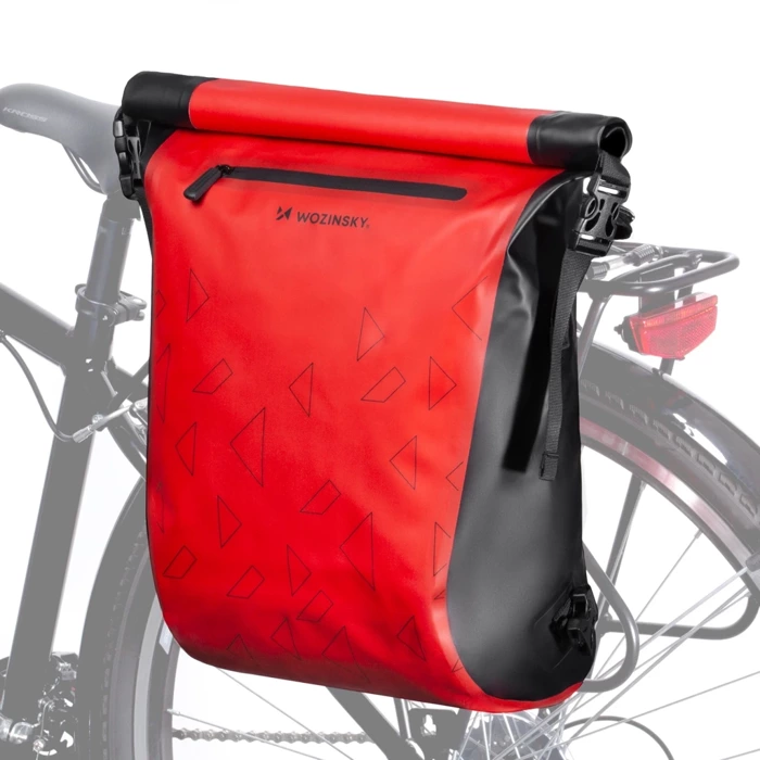 Wozinsky mochila impermeable para maletero de bicicleta bike bag 2in1 23l rojo (WBB31RE)