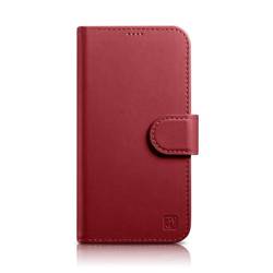 iCarer Wallet Case 2in1 iPhone 14 Pro Max Leather Flip Cover Anti-RFID rojo (WMI14220728-RD)